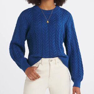 Stitch Fix Vero Moda Blue Cable Long Sleeve Pullover Sweater